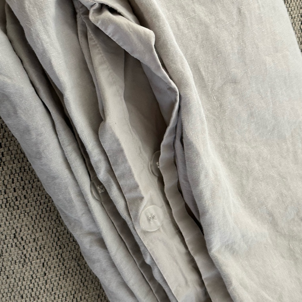 Light Gray Linen Duvet
